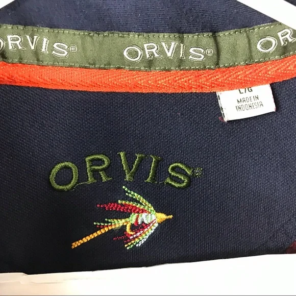 Orvis Signature 1/4 Zip Sweatshirt Size Large in Burgundy - Picture 5 of 7